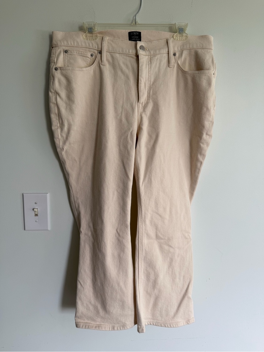 J. crew mid rise flare crop pants